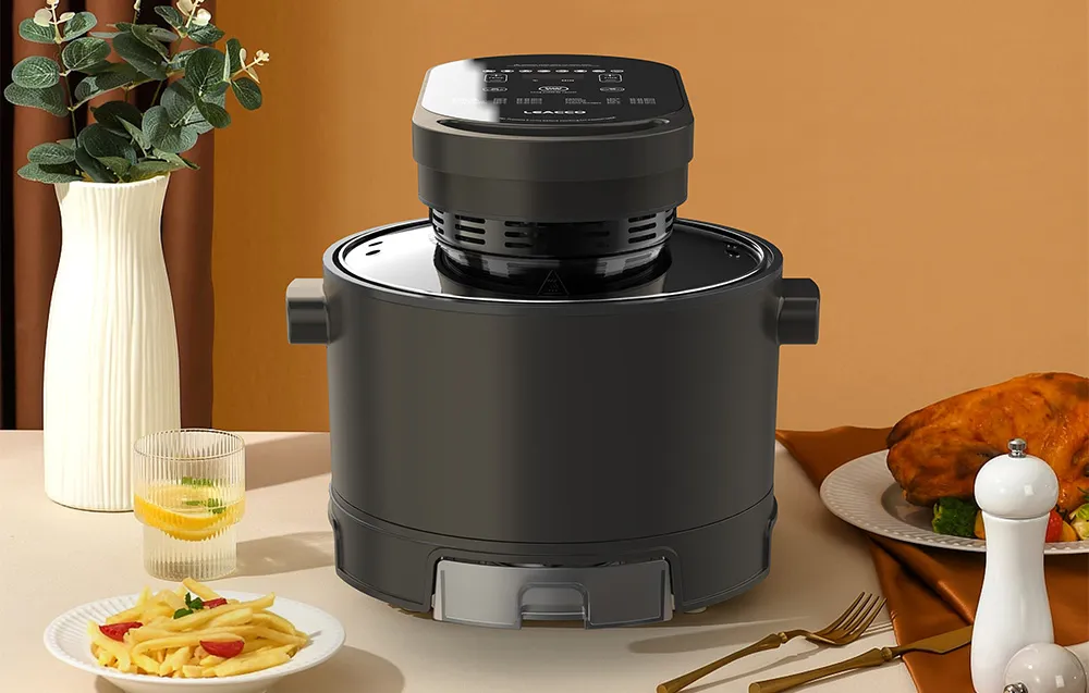 Frytkownica beztłuszczowa z funkcją grilla LEACCO 5,5L 1500W AF015