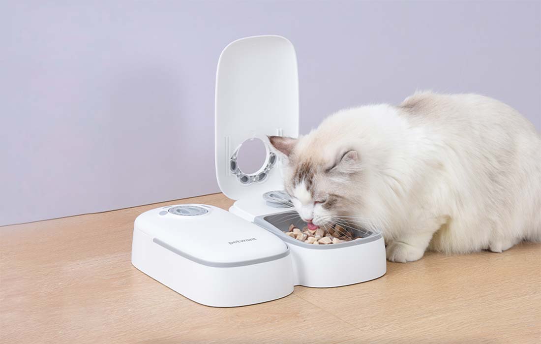 Inteligentny dozownik karmy 2-komorowy PetWant F7