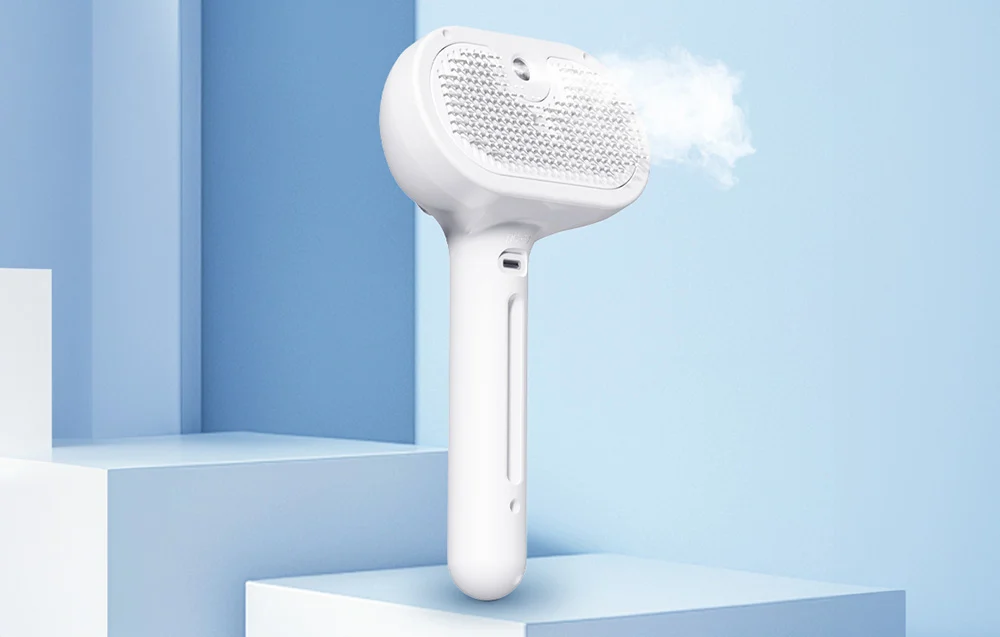 Szczotka do pielęgnacji sierści z funkcją pary Rojeco