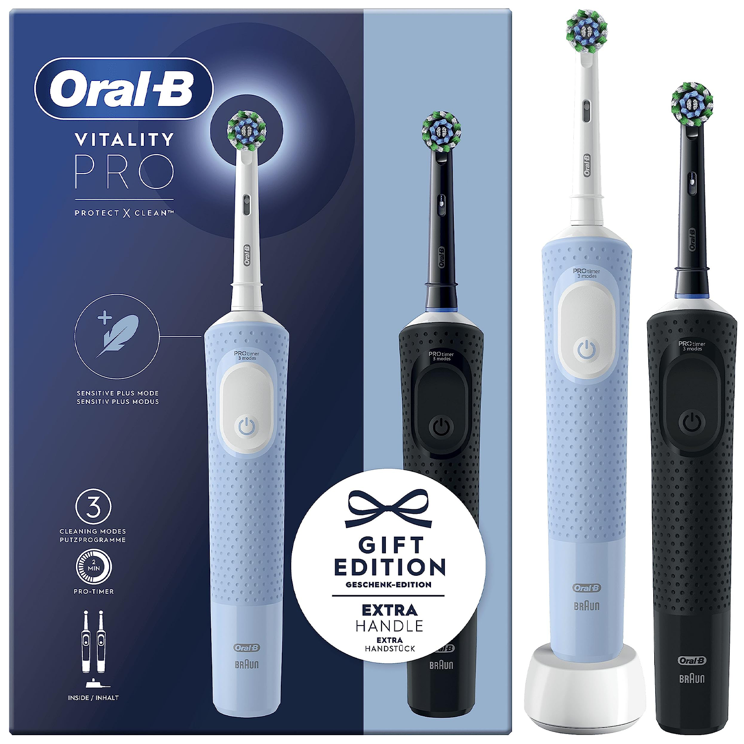 Szczoteczka elektryczna Oral-B Vitality Pro D103 Duo Black Blue