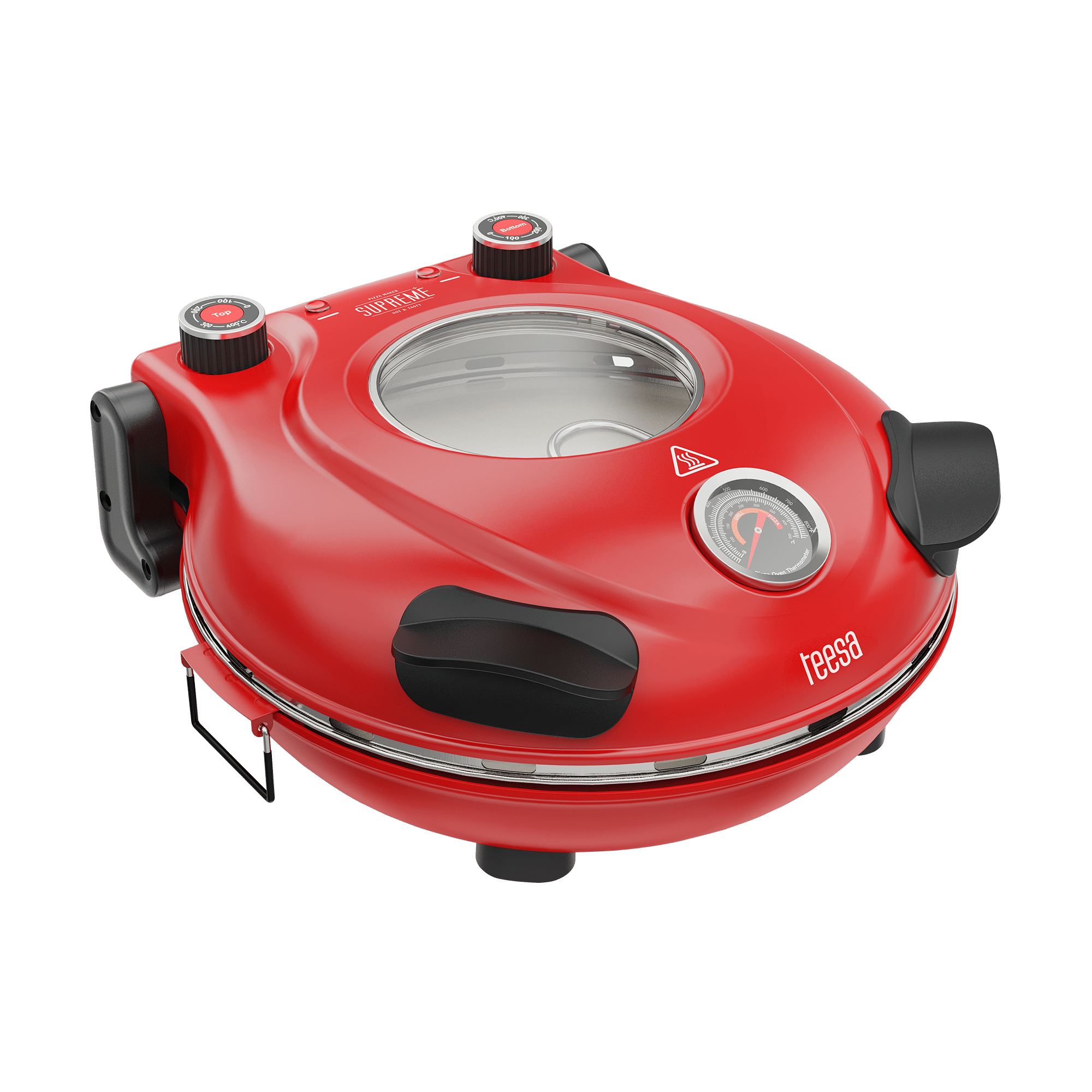 Piec do pizzy Teesa Supreme+ 1200W 400°C czerwony