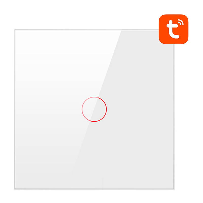 Dotykowy włącznik światła WiFi Avatto TS02-EU-W1 pojedynczy TUYA biały